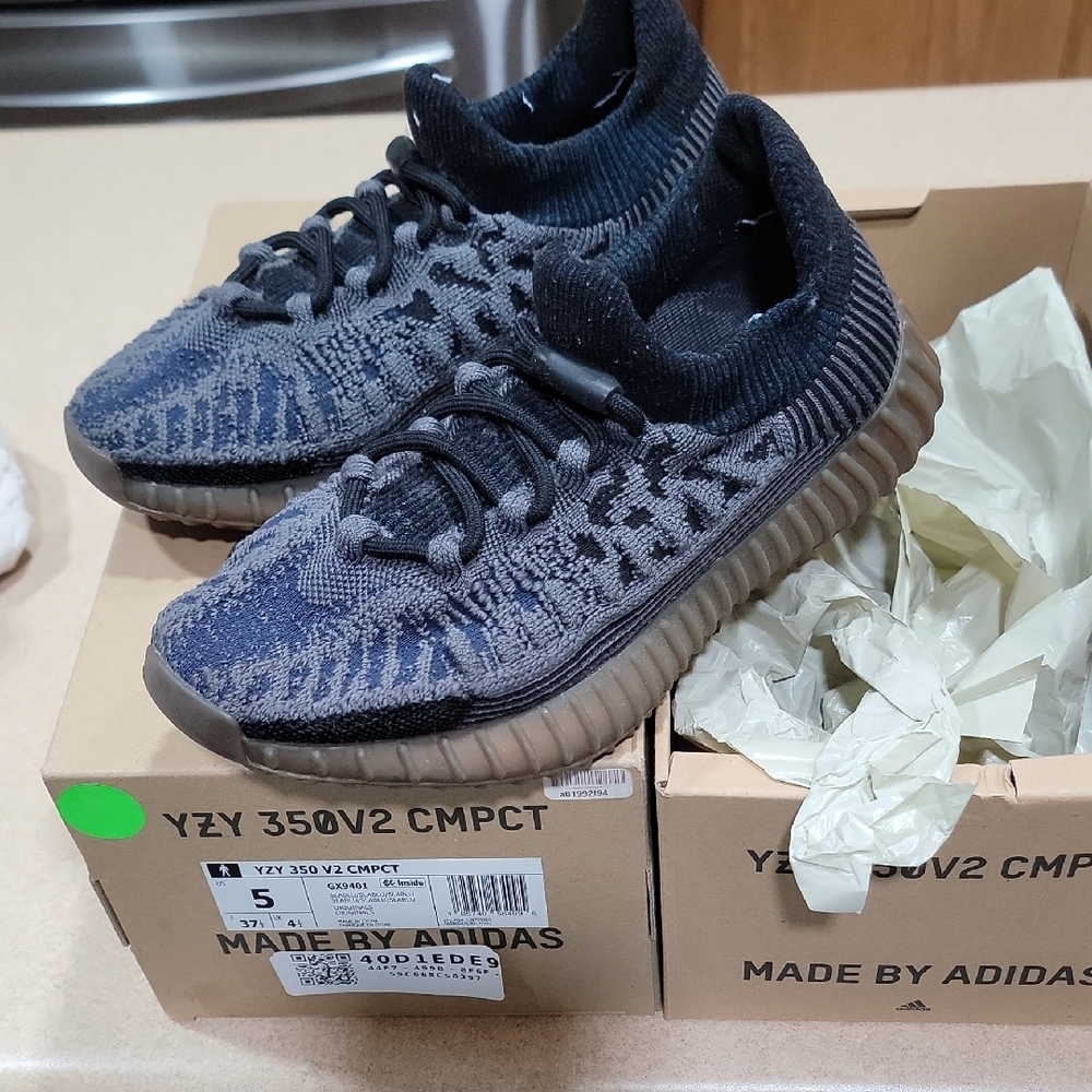 adidas Women Knit Sneaker in Black and Grey with Gum Sole